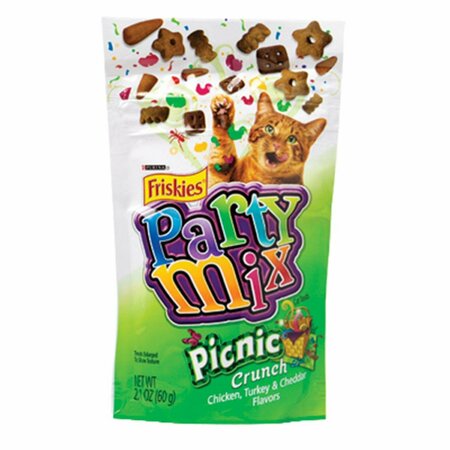 FRISKIES 57442 2.1 oz. Party Mix Picnic Crunch, Cat Treat FR573222